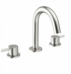 Crosswater MPRO Brushed Stainless Steel 3 Hole Basin Tap Set PRO135DNV