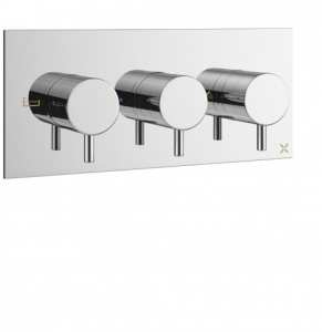 Crosswater MPRO Chrome Thermostatic 3 Way Diverter Shower Valve PRO3001RC