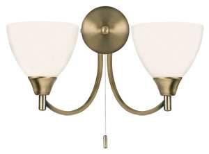 Endon Alton Glass Wall Light 1805 2AN