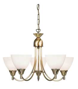 Endon Alton Multi Arm Glass Ceiling Light 1805 5AN