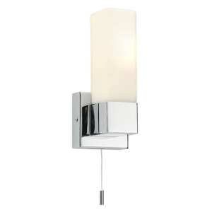 Endon Square Bathroom Glass Wall Light 39627