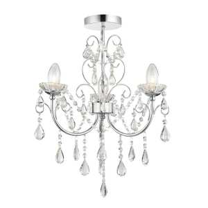 Endon Tabitha Bathroom Multi Arm Glass Halogen Ceiling Light 61251