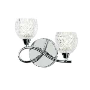 Endon Boyer Glass Halogen Wall Light BOYER 2WBCH L