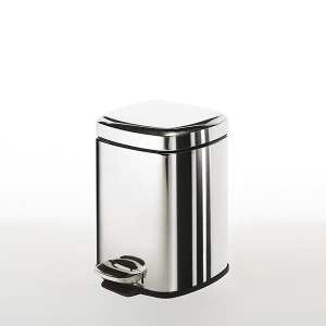 Gedy Square Pedal Bin 3 Litre Soft Close Polished 2209 13