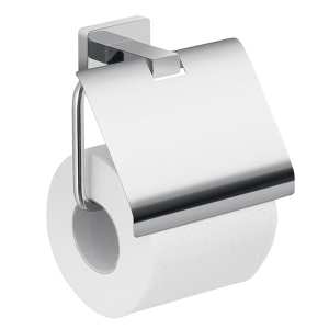 Gedy Atena Toilet Roll Holder With Flap Chrome 4425 13