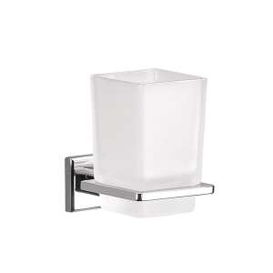 Gedy Colorado Glass Tumbler Holder Chrome/Glass 6910 13