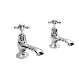 Hudson Reed White Topaz With Crosshead Bath Taps BC302DX