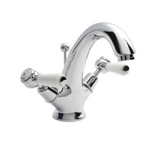 Hudson Reed White Topaz With Lever Mono Basin Mixer Tap BC305DL