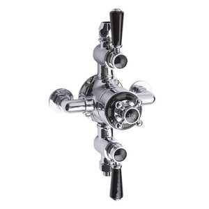 Hudson Reed Black Topaz Triple Exposed Shower Valve BTSVT102