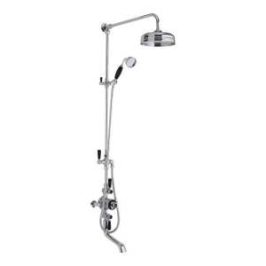 Hudson Reed Black Topaz Triple Exposed Shower Valve and Spout BTSVT103