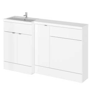 Hudson Reed Fusion White Gloss 1500mm LH Combination Furniture Unit and Basin CBI113
