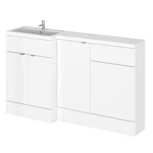 Hudson Reed Fusion White Gloss 1500mm LH Combination Furniture Unit and Basin CBI115