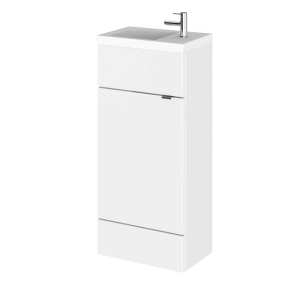 Hudson Reed Fusion White Gloss 400mm Slimline Vanity Unit and Basin CBI121