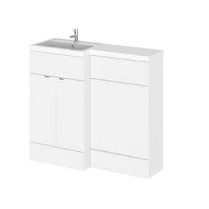 Hudson Reed Fusion White Gloss 1000mm LH Combination Furniture Unit and Basin CBI126