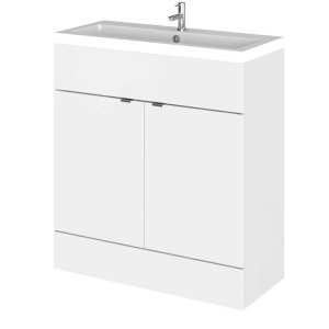 Hudson Reed Fusion White Gloss 800mm Vanity Unit and Basin CBI128