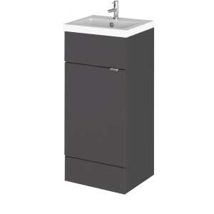 Hudson Reed Fusion Gloss Grey 400mm Vanity Unit and Basin CBI923