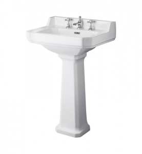 Hudson Reed Richmond 600mm Basin and Pedestal (3 Tap Hole) CCR024