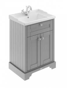 Hudson Reed Old London Storm Grey 600mm Unit And Basin (1 Tap Hole) LOF203