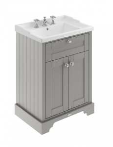 Hudson Reed Old London Storm Grey 600mm Unit And Basin (3 Tap Hole) LOF233