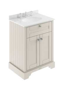 Hudson Reed Old London Timeless Sand 600mm Unit And Basin (3 Tap Hole) LOF425
