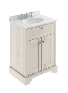 Hudson Reed Old London Timeless Sand 600mm Unit And Basin (3 Tap Hole) LOF426
