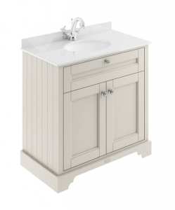 Hudson Reed Old London Timeless Sand 800mm Unit And Basin (1 Tap Hole) LOF428
