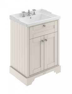 Hudson Reed Old London Timeless Sand 600mm Unit And Basin (3 Tap Hole) LOF433