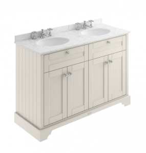 Hudson Reed Old London Timeless Sand 1200mm Unit And Double Basin (3 Tap Hole) LOF468