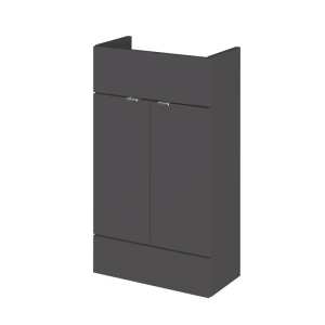 Hudson Reed Grey Gloss 500mm Slimline Vanity Unit OFF905