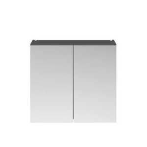 Hudson Reed Gloss Grey 800mm Mirror Unit (50/50) OFF919