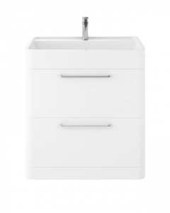 Hudson Reed Solar Pure White 800mm Floor Standing Unit And Basin SOL103