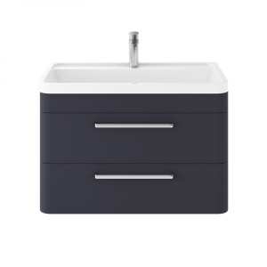 Hudson Reed Solar Indigo Blue 800mm Wall Hung Unit And Basin SOL304