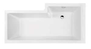 Nuie Square Left Hand Shower Bath 1700mm WBS1785L