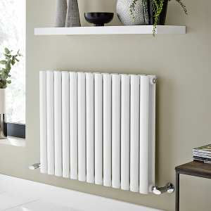 Kartell K Rad Aspen Single White 600 x 960 Oval Tube Designer Radiator