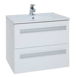 Kartell Purity 600mm White Wall Mounted Drawer Unit and Basin FUR022PU FUR057PU