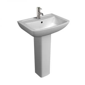 Kartell Aspect 550mm 1 Tap Hole Basin and Pedestal POT260PU POT453SE