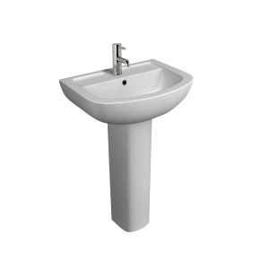 Kartell Studio 550mm Single Tap Hole Basin and Pedestal POT290ST POT451SE