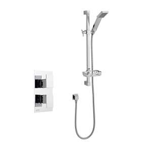 Kartell Element Thermostatic Concealed Shower with Adjustable Slide Rail Kit Chrome SHO009EL SHO070CU SHO091OE