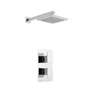 Kartell Element Thermostatic Concealed Shower with Fixed Overhead Drencher Chrome SHO009EL SHO073CU