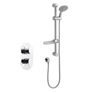 Kartell Logik Thermostatic Concealed Shower with Adjustable Slide Rail Kit Chrome SHO020LO SHO080DE SHO092OE