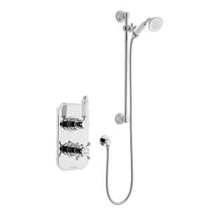 Kartell Viktory Thermostatic Concealed Shower with Adjustable Slide Rail Kit Chrome SHO0032VI SHO100SR SHO092OE