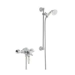 Kartell Viktory Thermostatic Exposed Shower with Adjustable Slide Rail Kit Chrome SHO0036VI SHO100SR