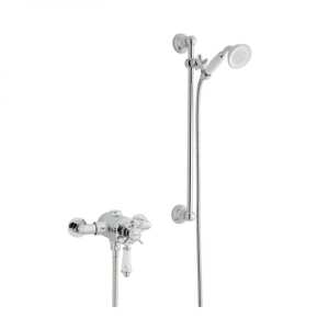 Kartell Klassique Thermostatic Exposed Shower Valve with Adjustable Slide Rail Kit SHO044KL SHO100SR