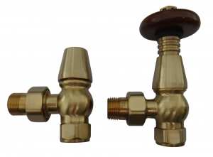 Kartell Traditional Angled Brass Radiator Valve Pair TRAD ANG B