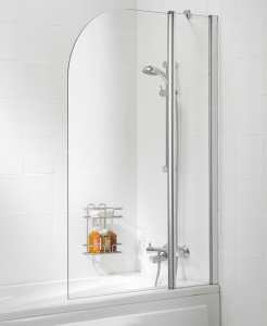 Lakes Curved Bath Shower Screen 975mm