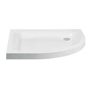 Lakes 1000 x 800 Stone Resin Offset Quadrant Shower Tray Standard Height RIGHT HAND