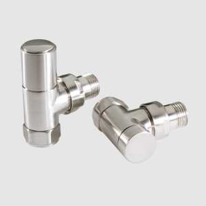 MHS Radius 15mm Angled Manual Valve Brushed Satin