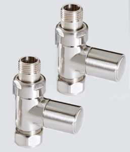 MHS Radius 15mm Straight Manual Valve Brushed Satin