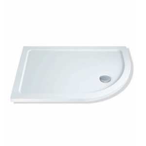 MX Elements Offset Quadrant Flat Top Stone Shower Tray 1000 x 800mm Right Handed