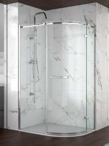 Merlyn Series 8 Frameless 1000 x 800 1 Door Hinged Offset Quadrant Shower Enclosure